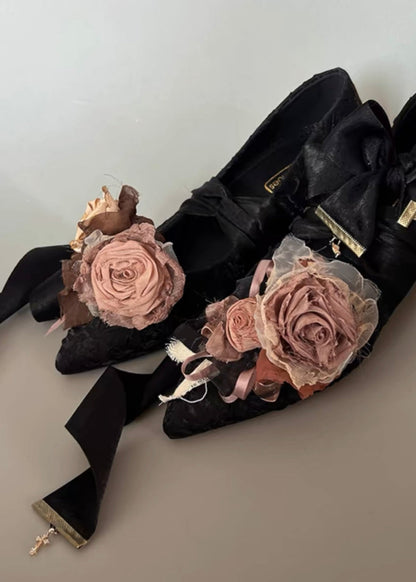 Romantic shabby ballet shoes