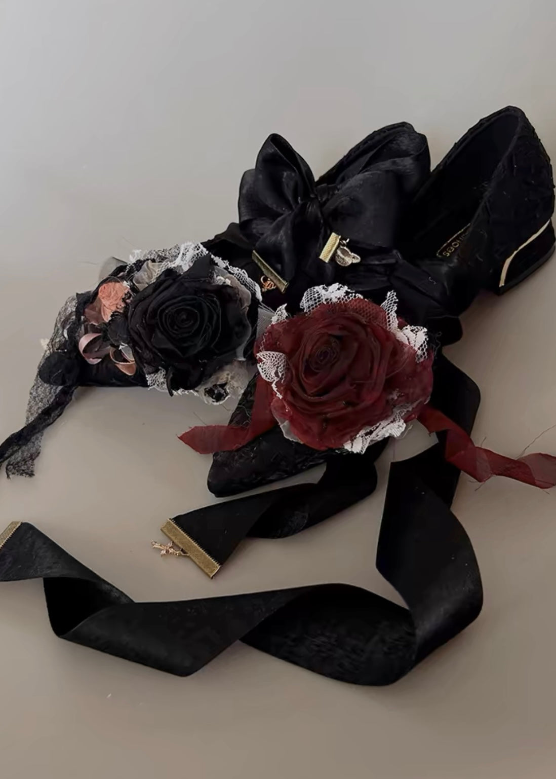 Romantic shabby ballet shoes