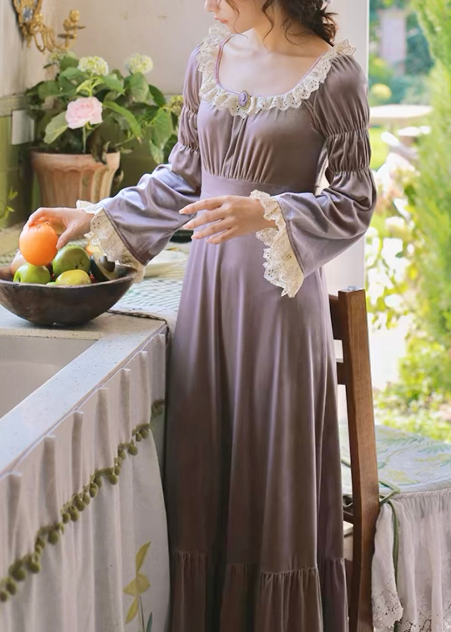 Autumn lavender dress