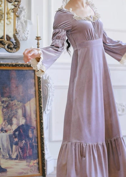 Autumn lavender dress