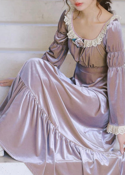 Autumn lavender dress