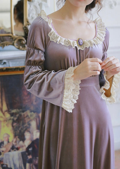 Autumn lavender dress