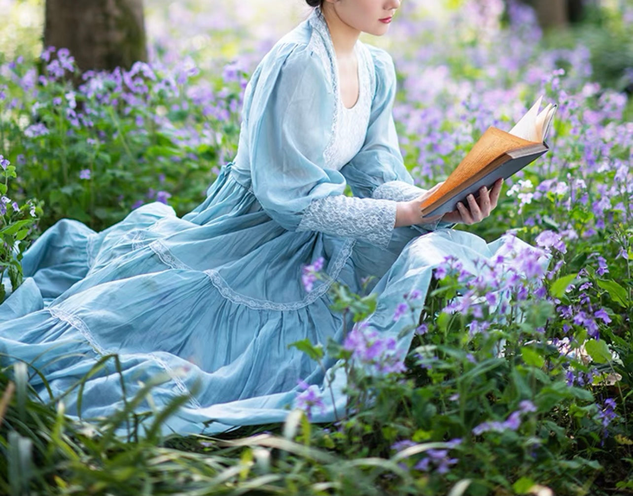 Blue pea dress