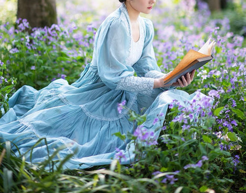 Blue pea dress