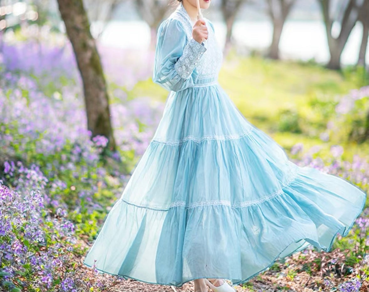 Blue pea dress