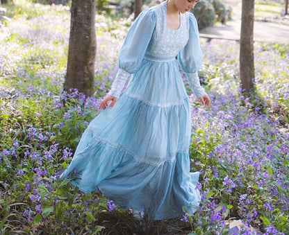 Blue pea dress