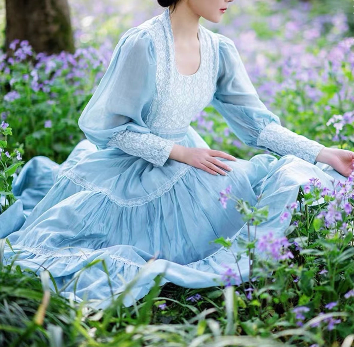 Blue pea dress