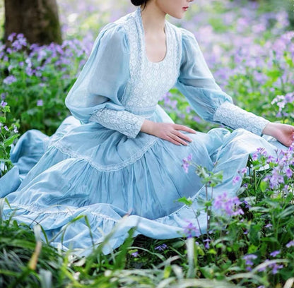 Blue pea dress