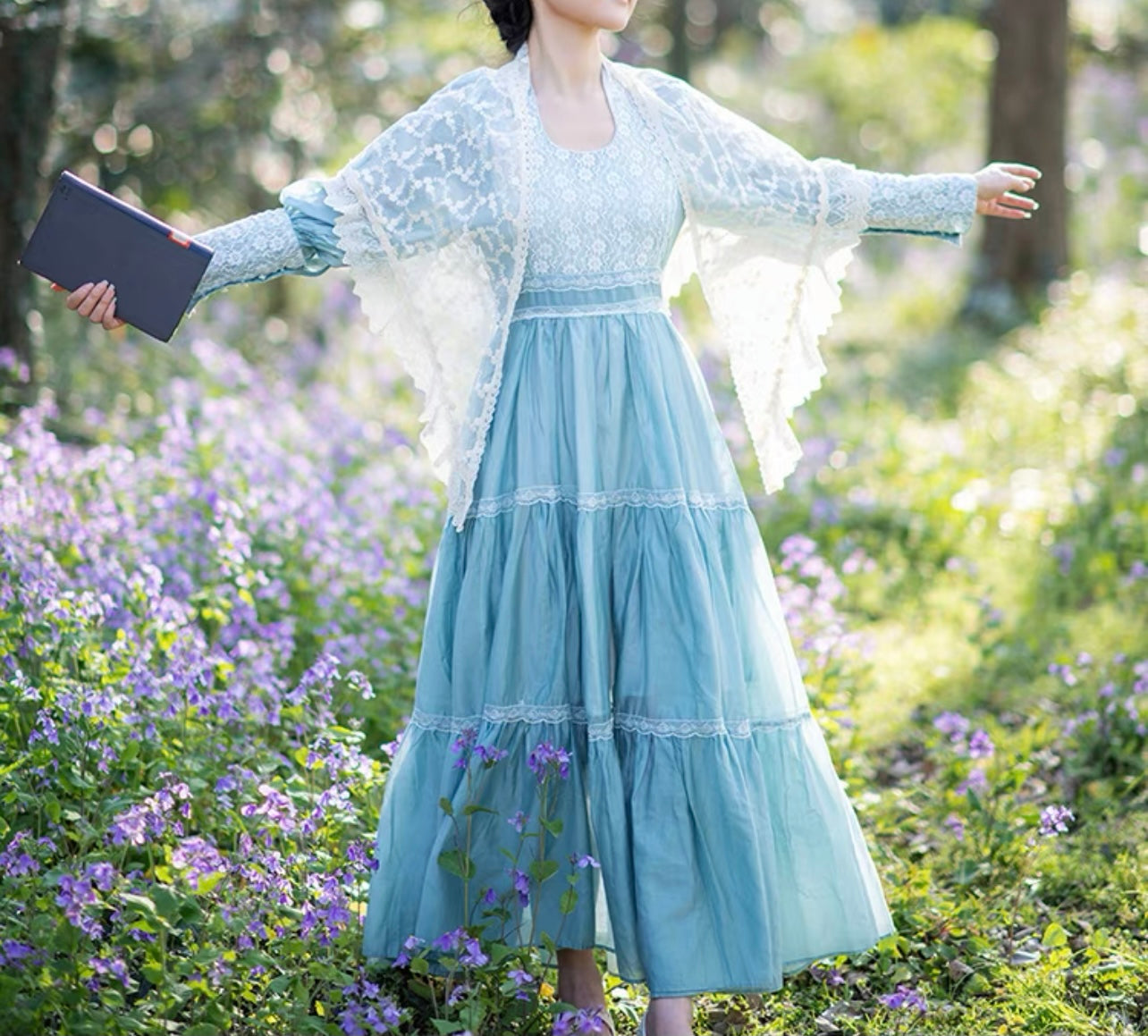 Blue pea dress