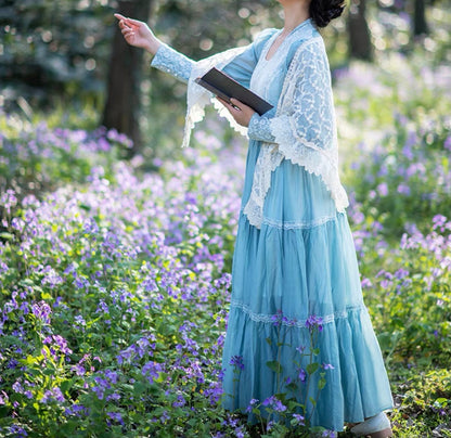 Blue pea dress