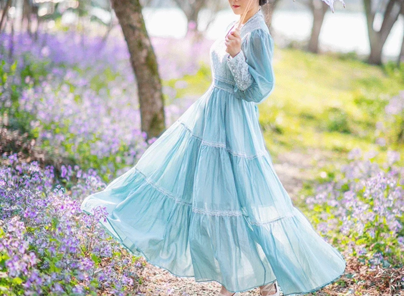 Blue pea dress
