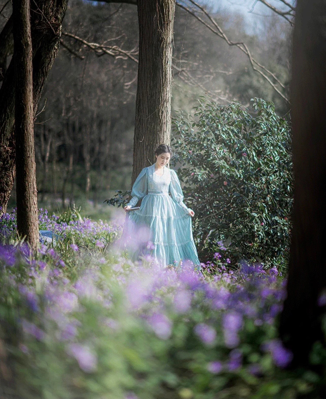 Blue pea dress