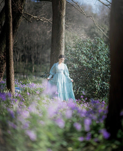 Blue pea dress