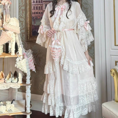 Antique soirée jacket / slip dress set
