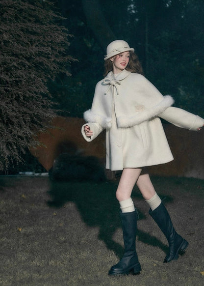 Bunny capelet coat