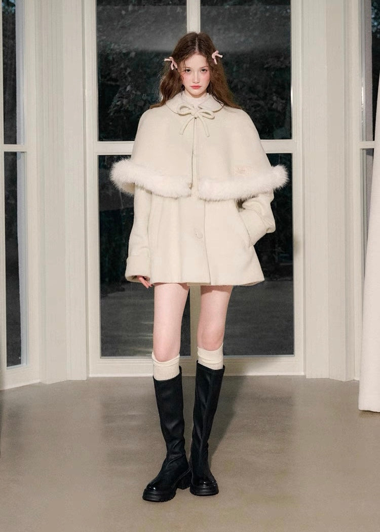 Bunny capelet coat