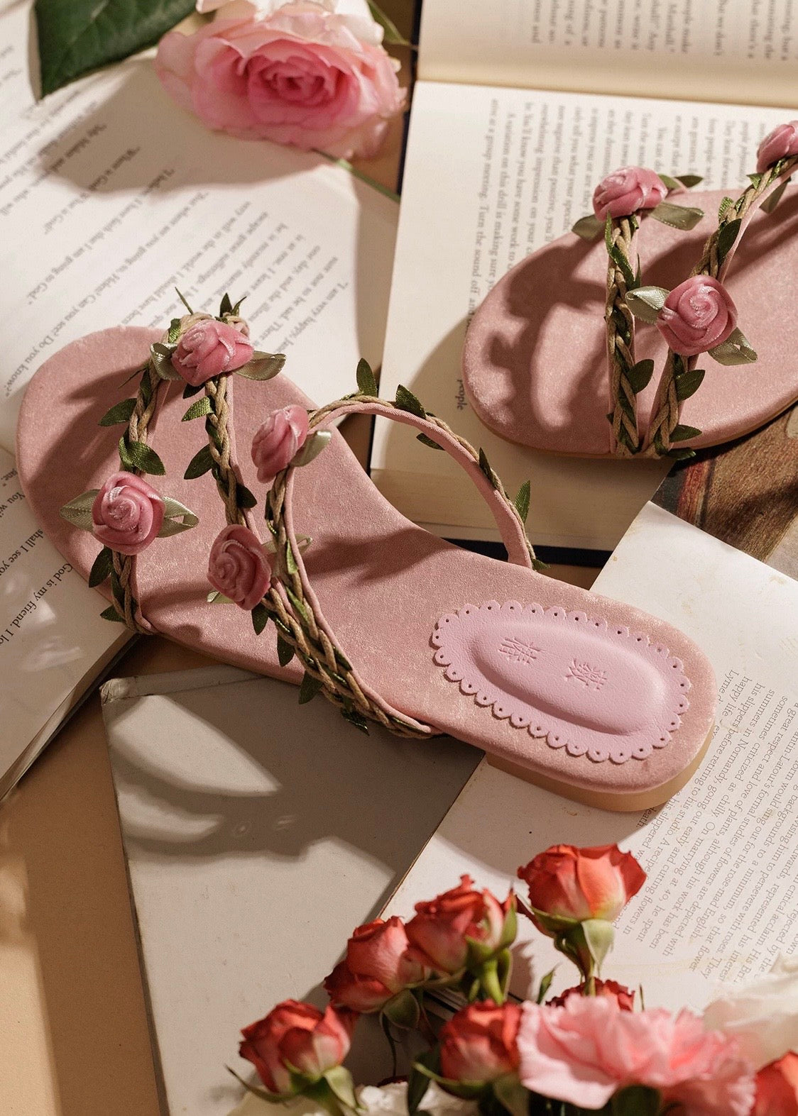 Vining roses sandals