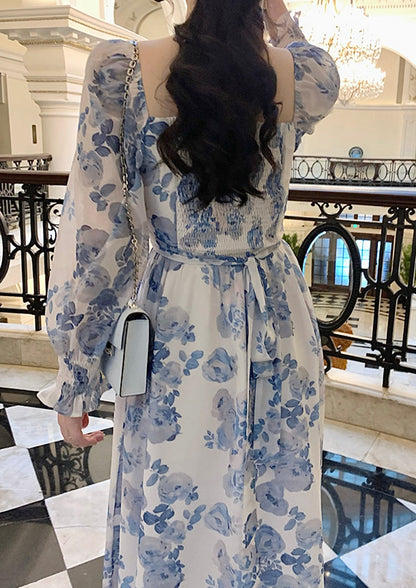 Blue roses dress