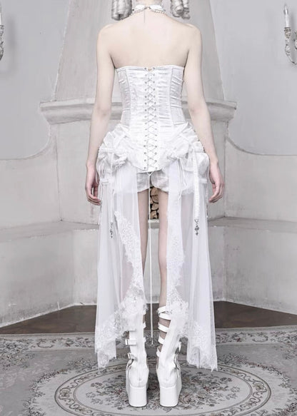 Snowy gothic bride corset