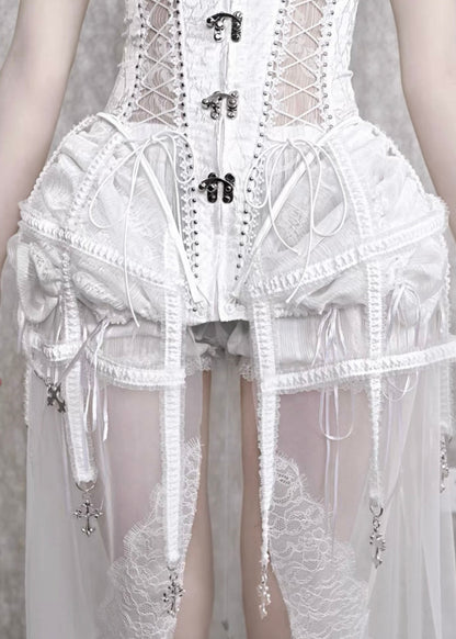 Snowy gothic bride corset