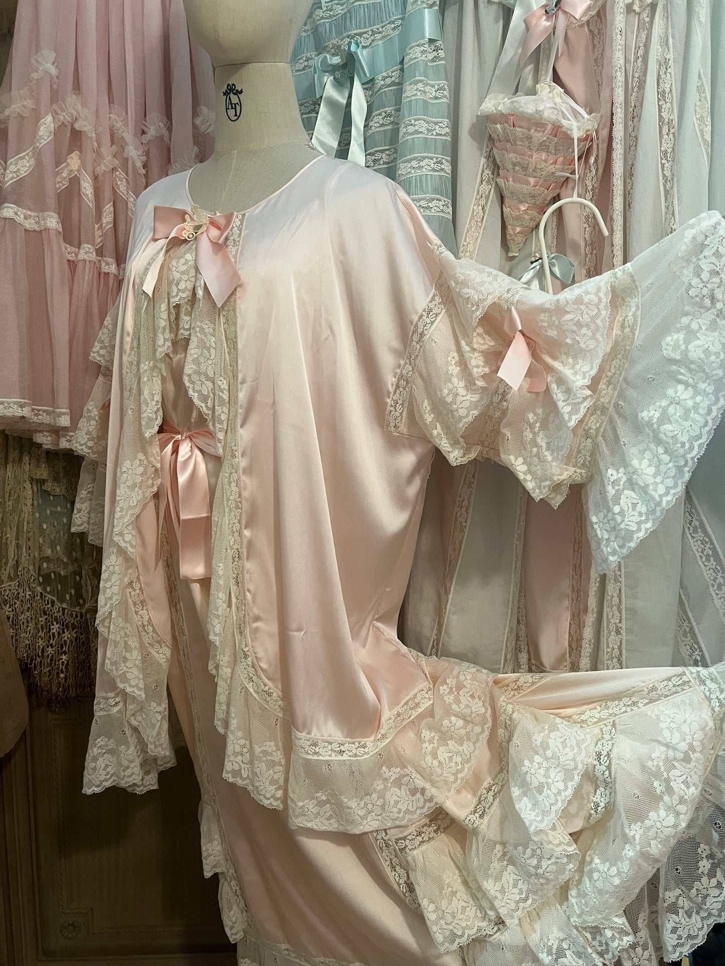 Antique soirée jacket / slip dress set