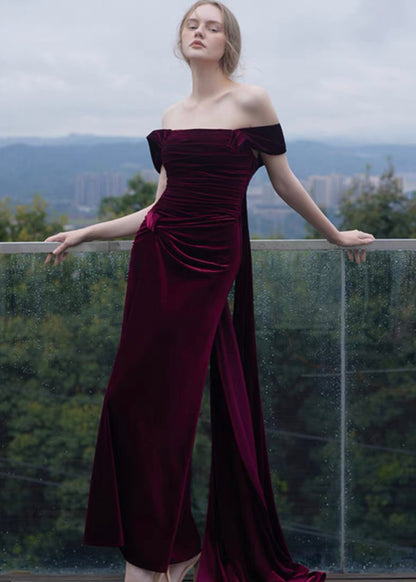 Velvety berry dress