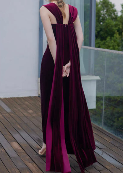 Velvety berry dress