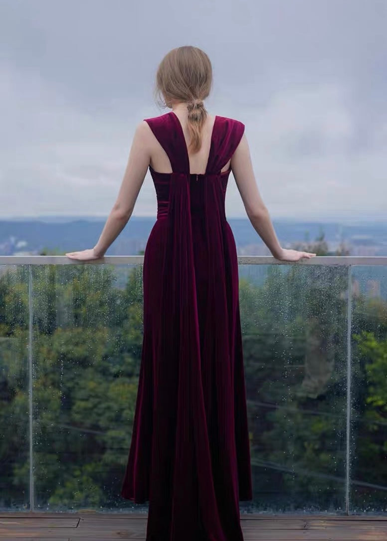 Velvety berry dress