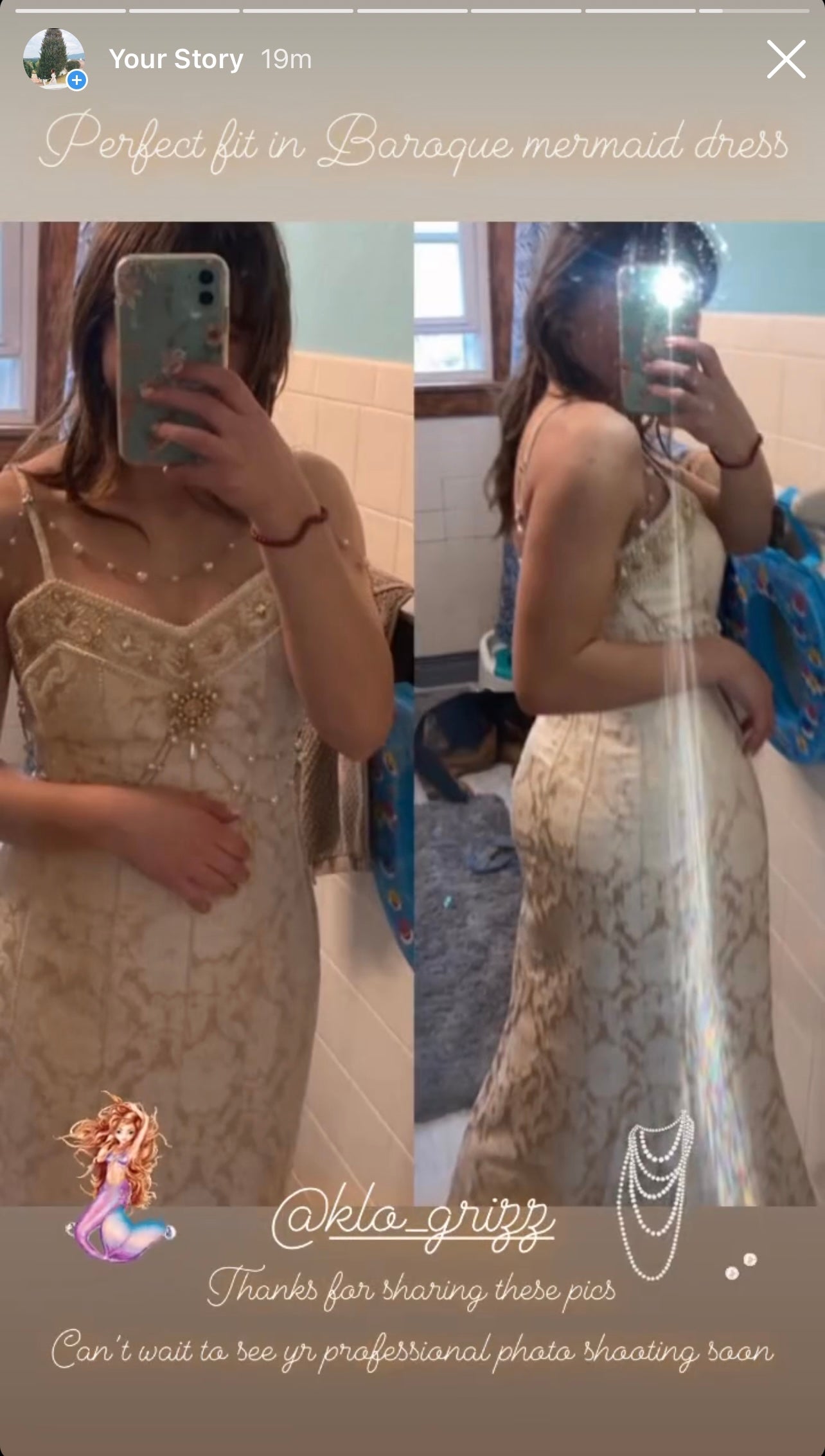 Baroque mermaid dress (original version)