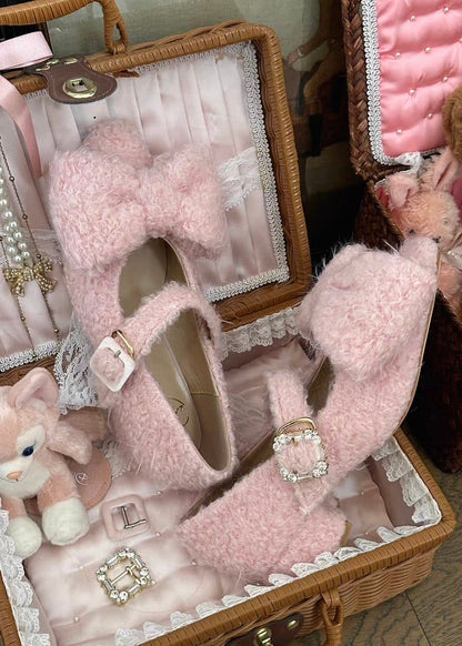 Pink teddy shoes 🧸