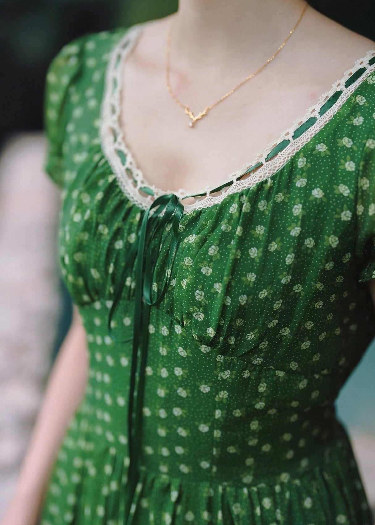 Emerald cottage dress