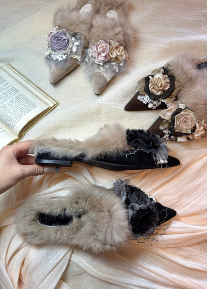 Shabby fleur mules