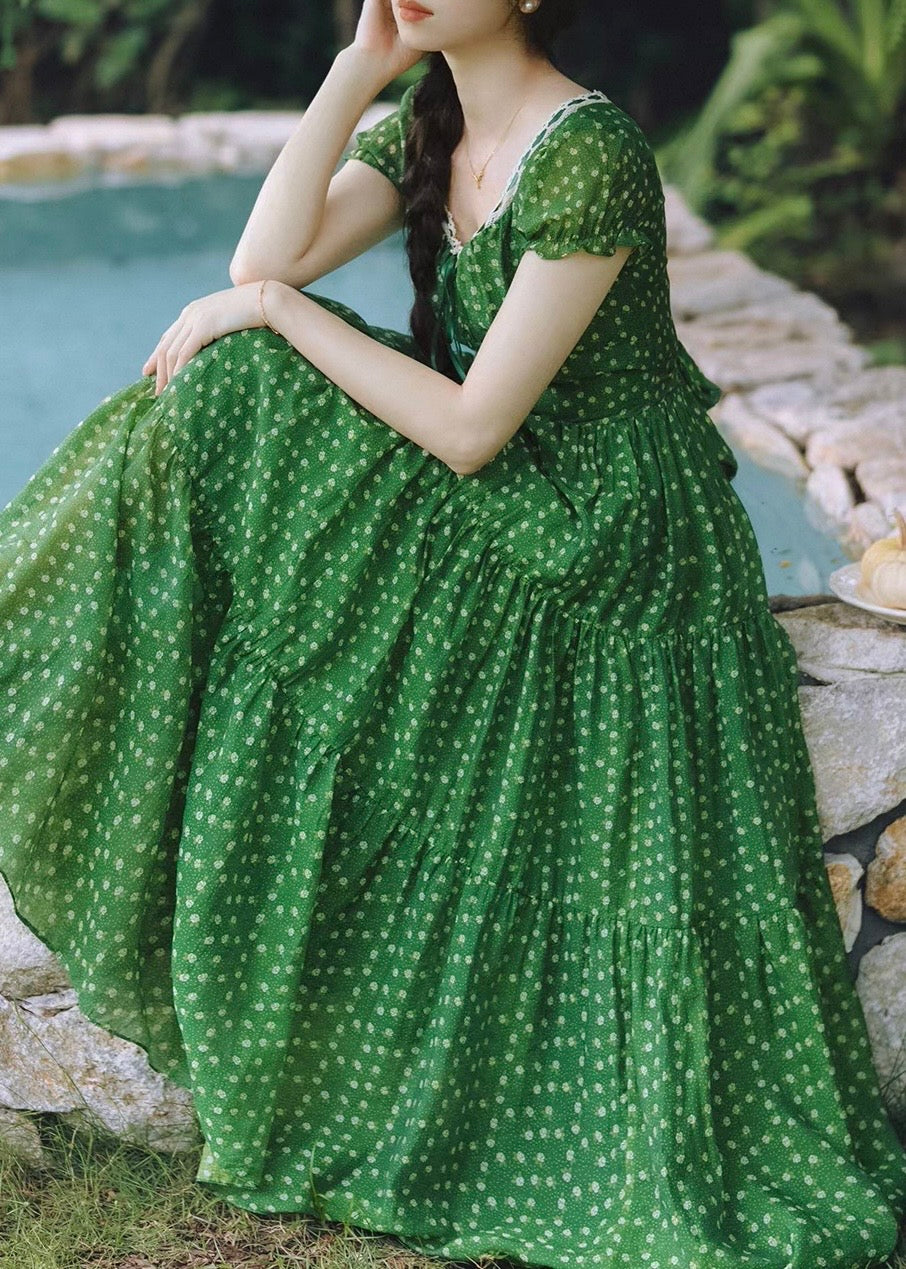 Emerald cottage dress