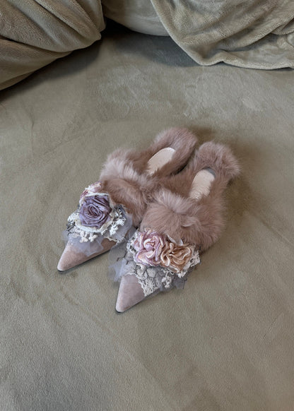 Shabby fleur mules