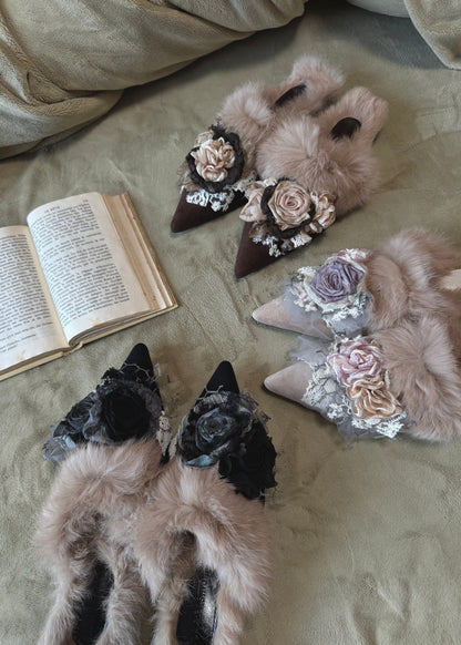 Shabby fleur mules