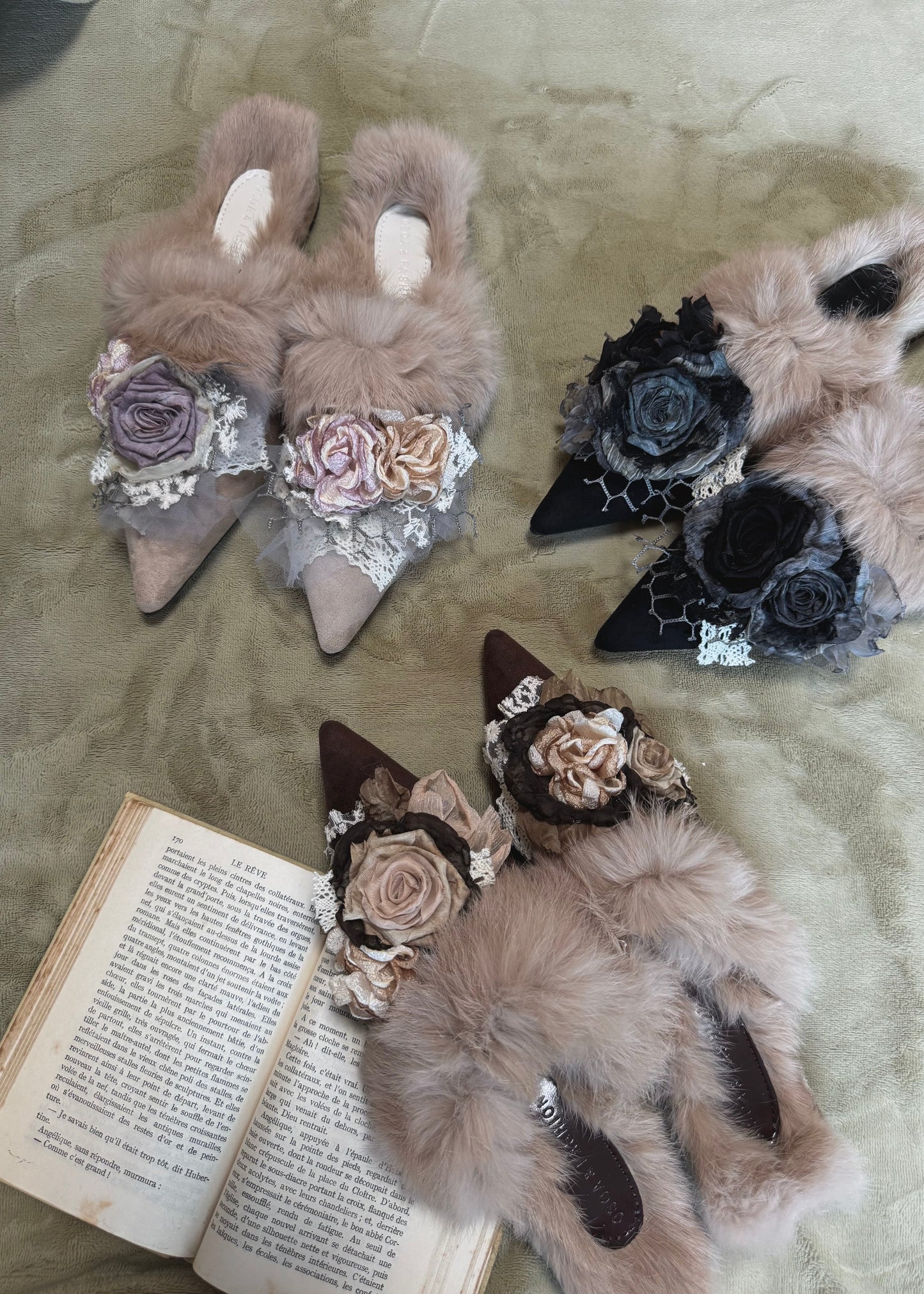 Shabby fleur mules