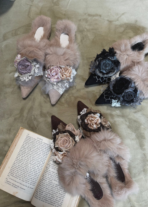 Shabby fleur mules