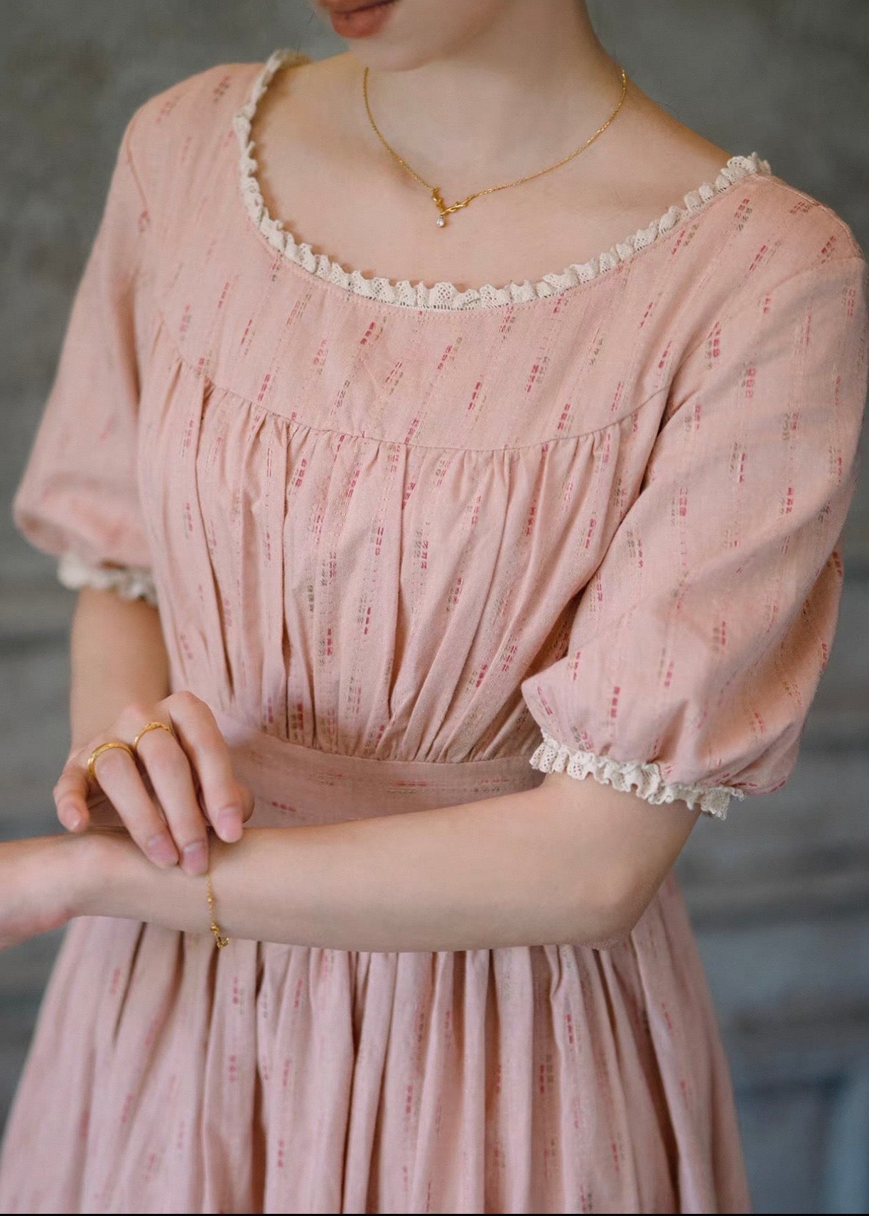Rosé whisper dress