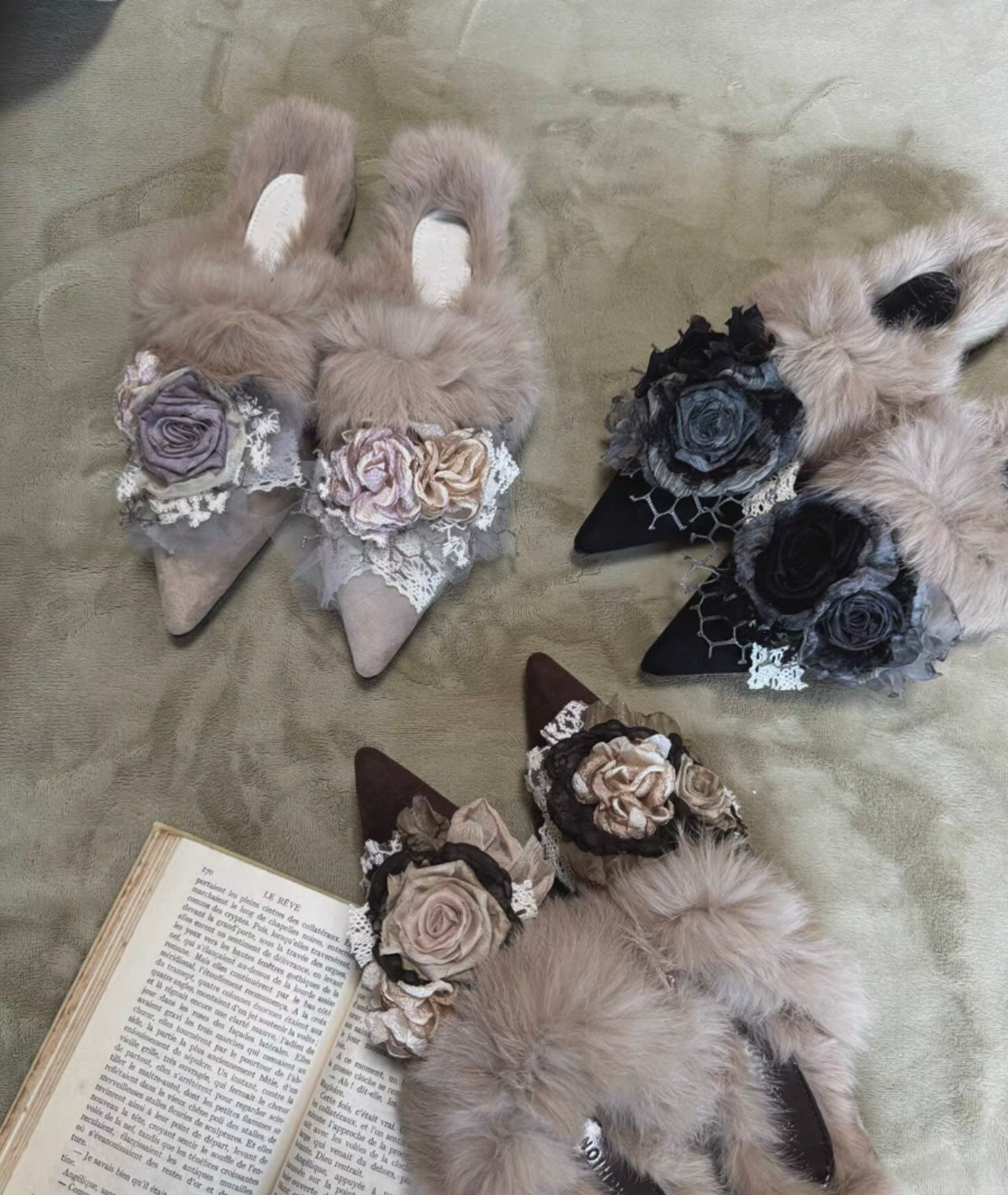 Shabby fleur mules