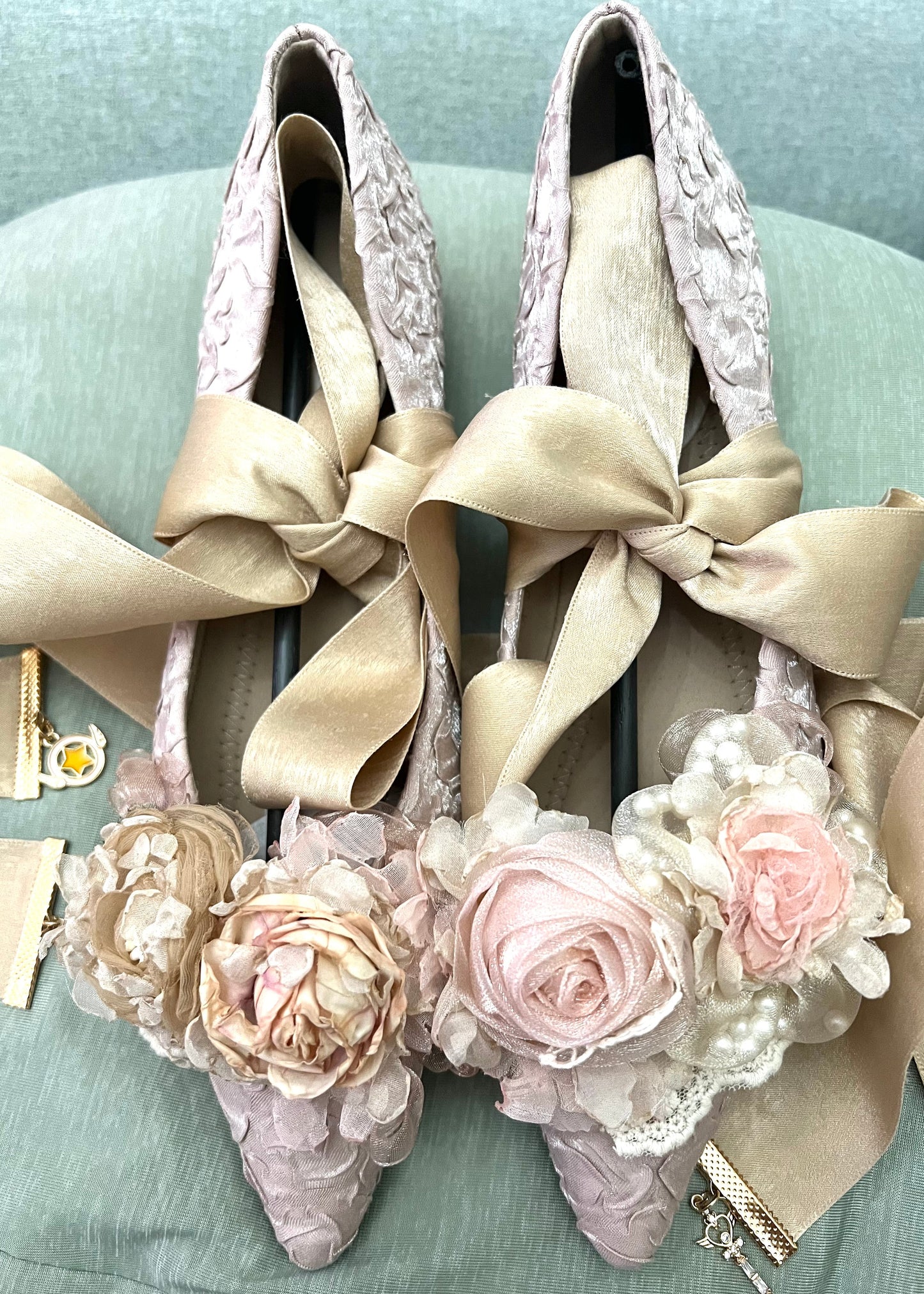 Romantic shabby ballet shoes