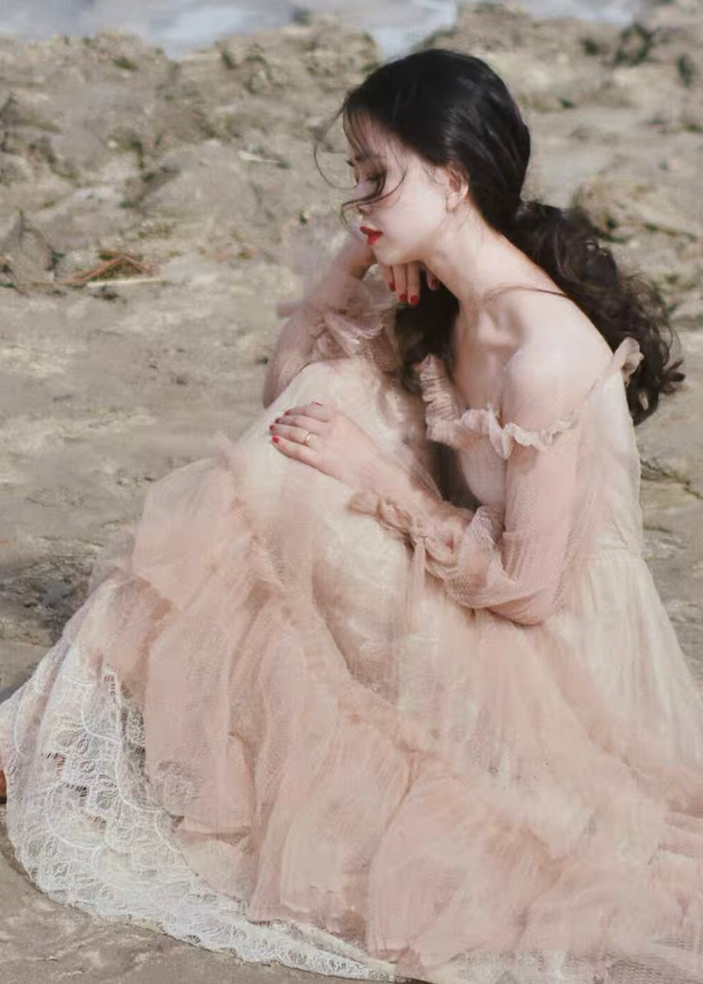 Romantic waves dress