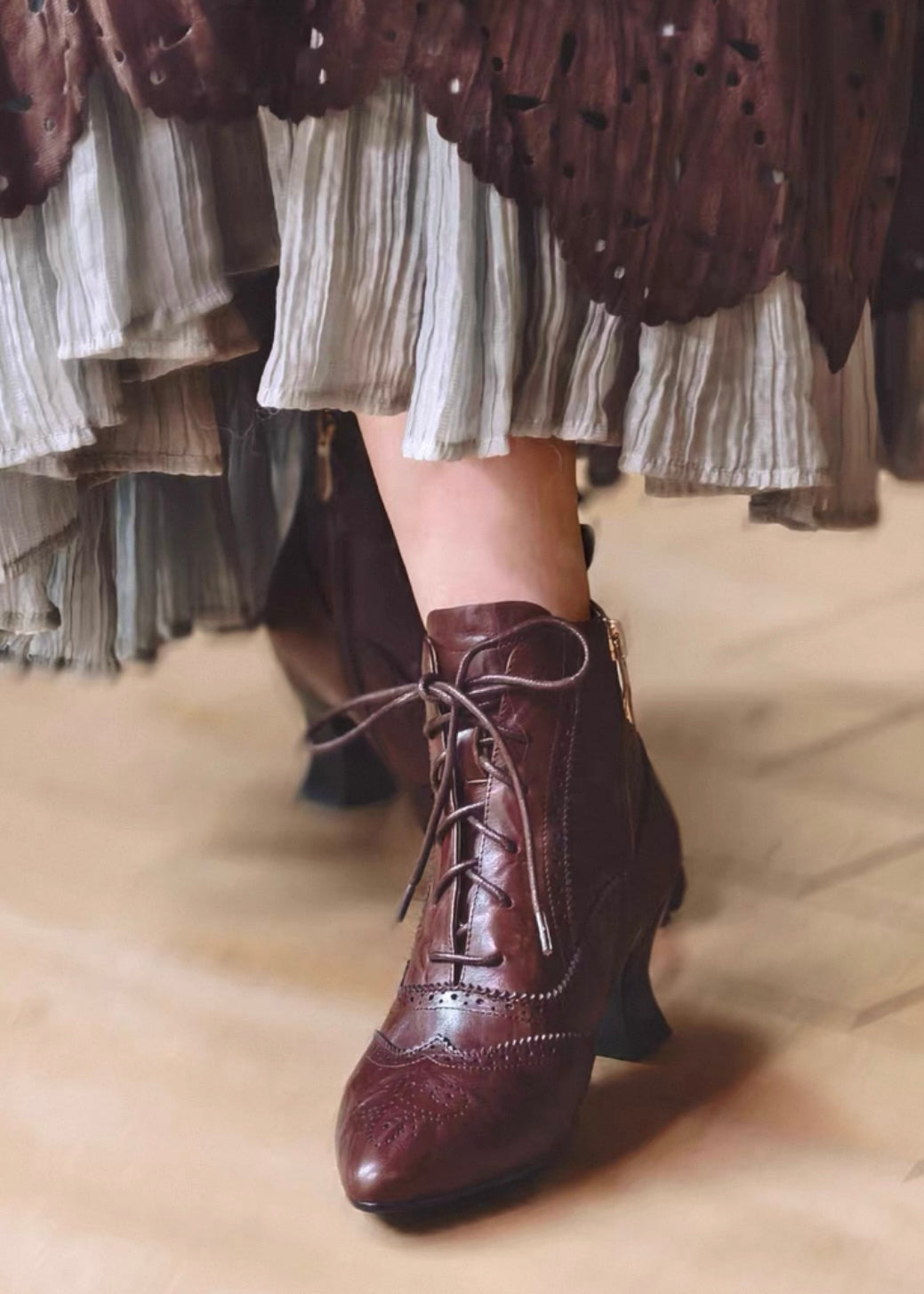 Time traveler brogue boots