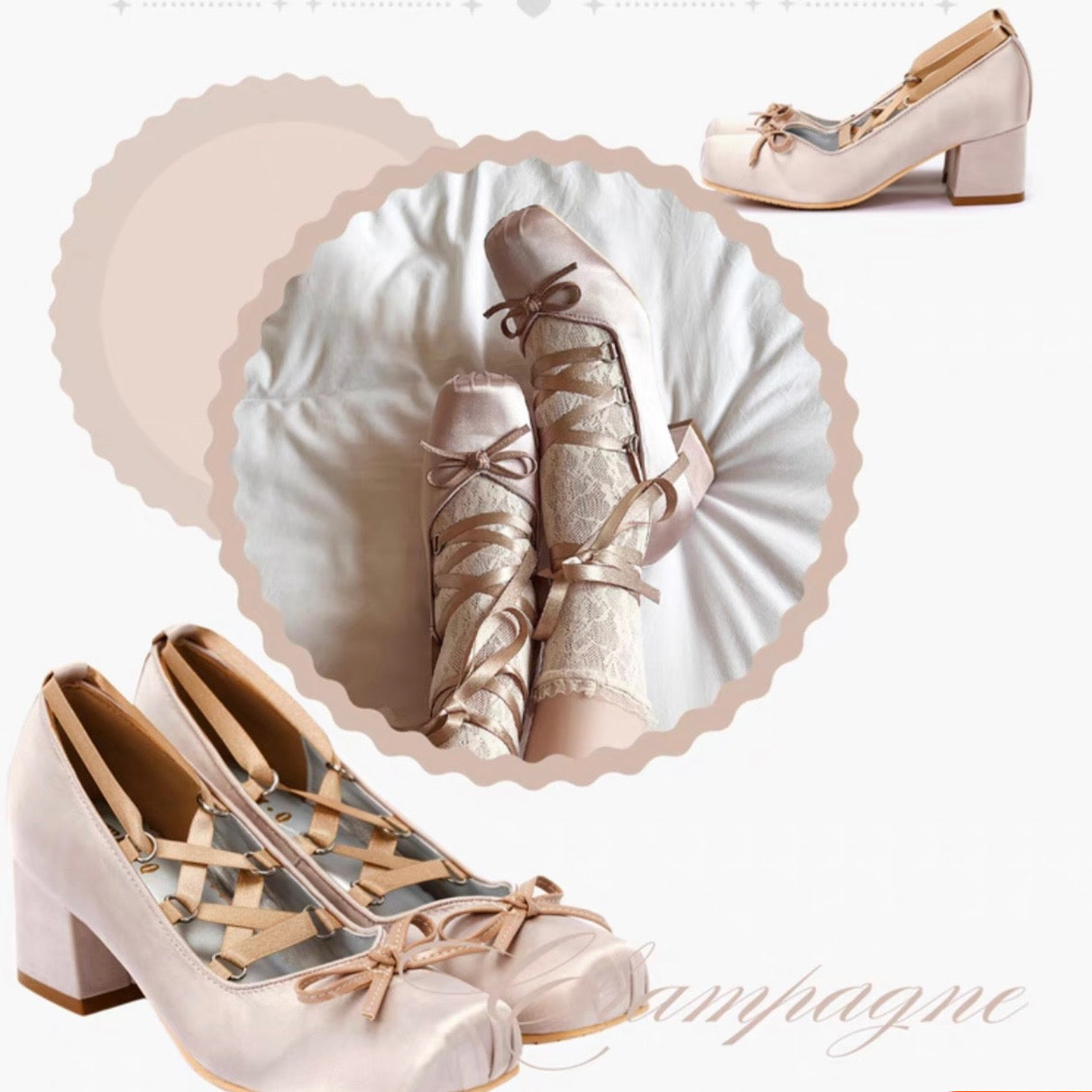 Minuet ballet shoes (mid heels)