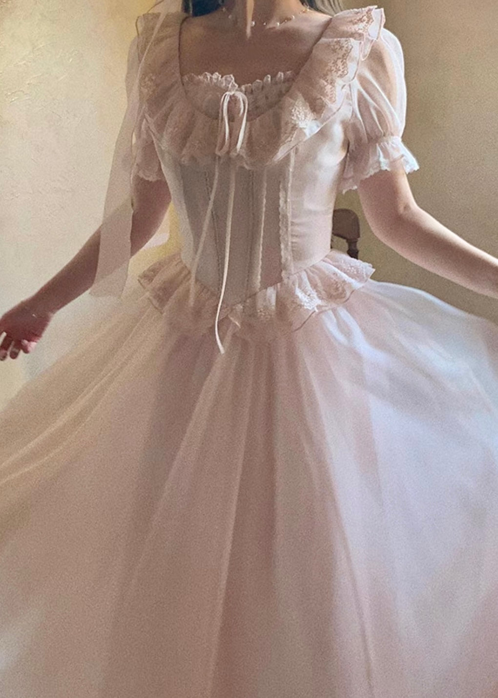 Blush peony dress