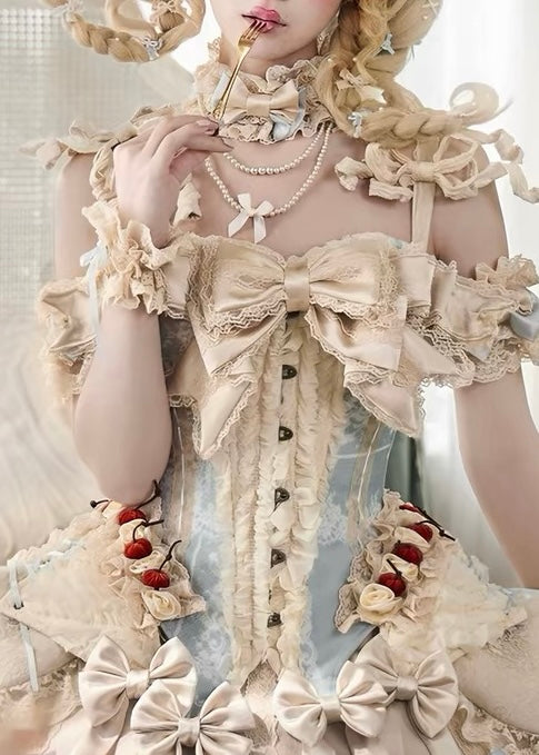 Cherry mousse rococo corset / sleevelet / choker 🍒