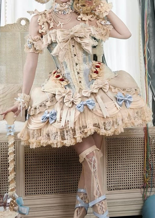 Cherry mousse rococo skirt / panniers 🍒