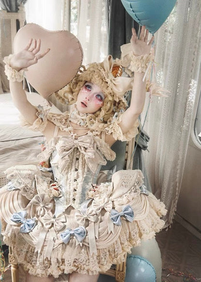 Cherry mousse rococo corset / sleevelet / choker 🍒