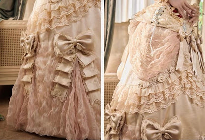Cherry mousse rococo maxi skirt / panniers 🍒