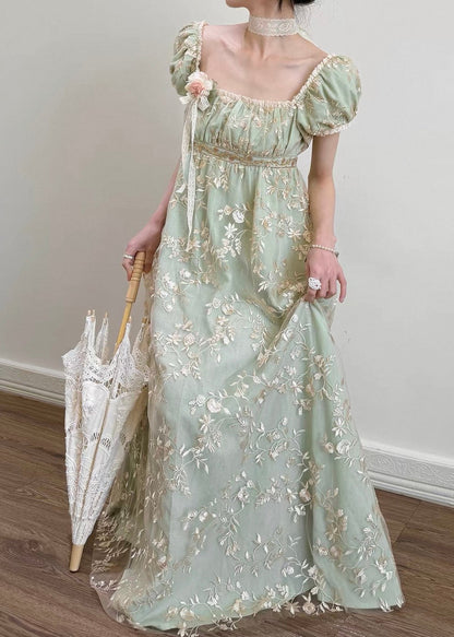 Mint blossom regency gown