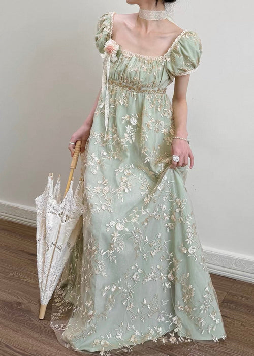 Mint blossom regency gown
